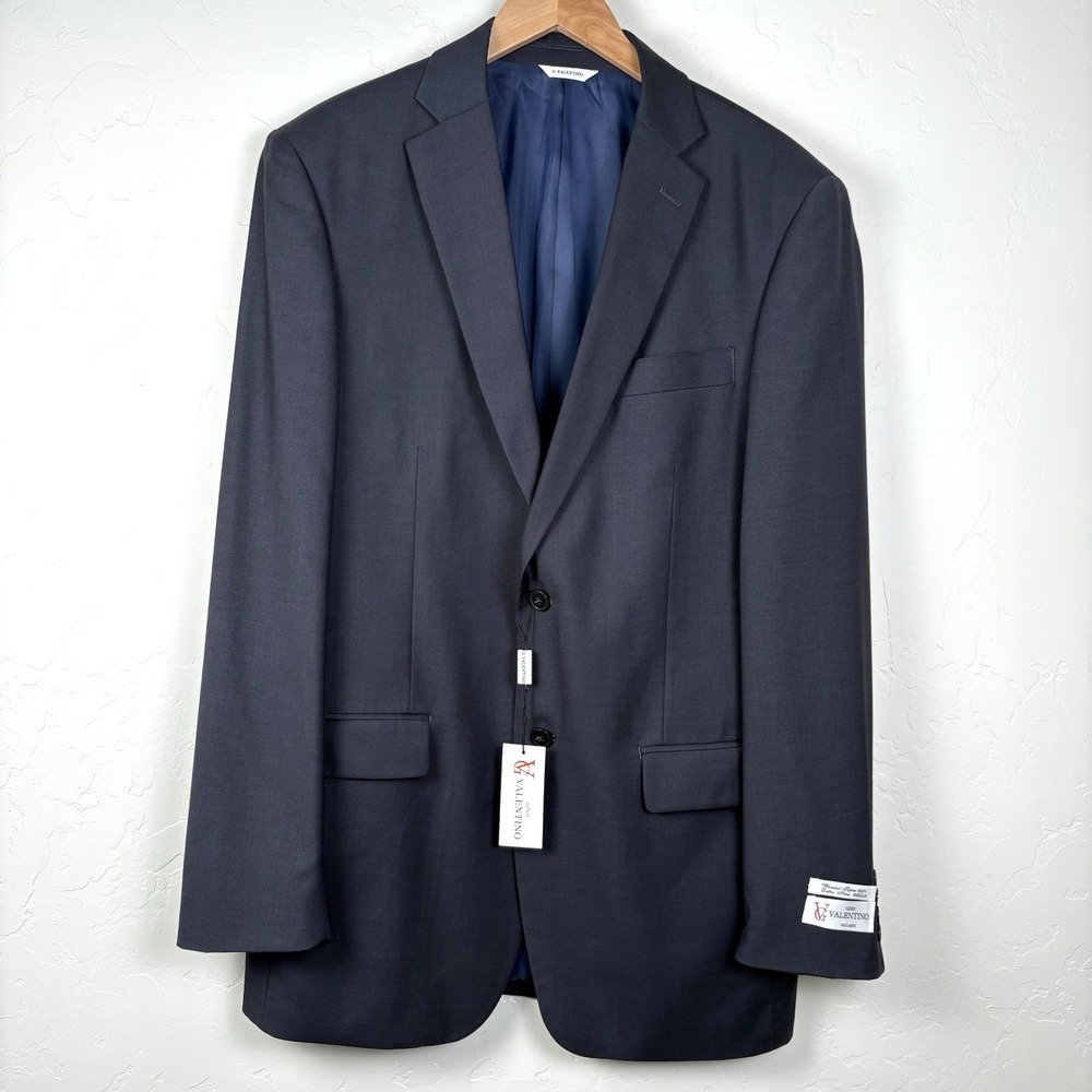Gino Valentino x Luigi Botto Sport Coat Men's Size 40L Navy Italian‎ Jacket NWT